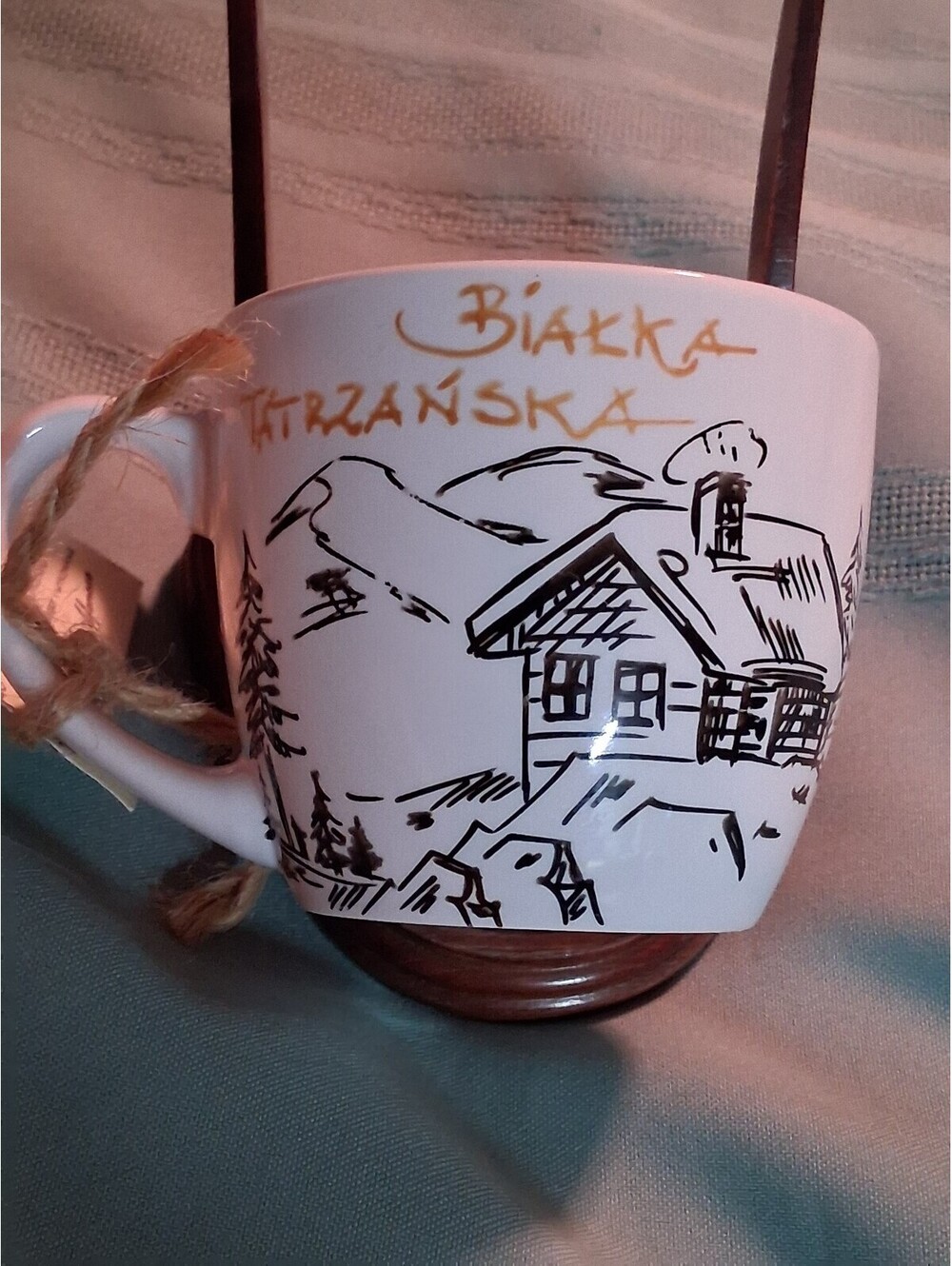 Handmade Białka Tatrzańska Painted Ceramic Mug